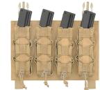 P90/UMP/MP5 Magazine Pouch 4 Mags Buckle UP Plattform Tan